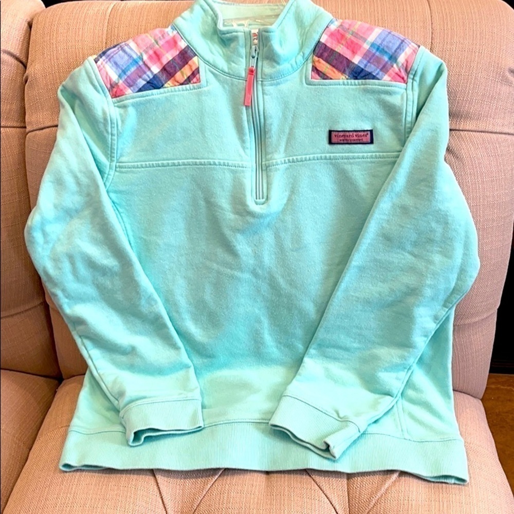 H: VINEYARD Vine Plaid Shep Shirt 100% Cotton Sz M